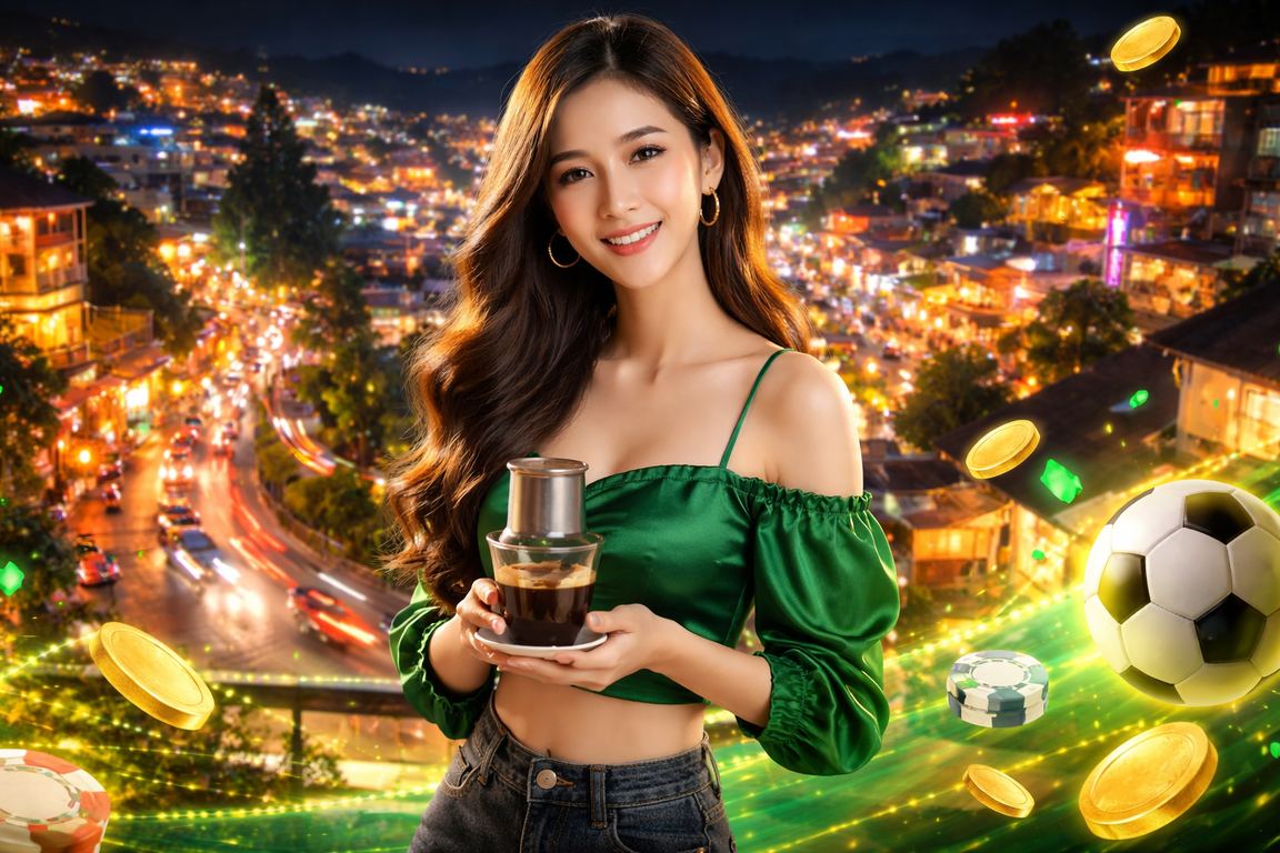 Người dùng tại Đà Lạt thư giãn với cà phê và xem kết quả cá cược thể thao trên điện thoại